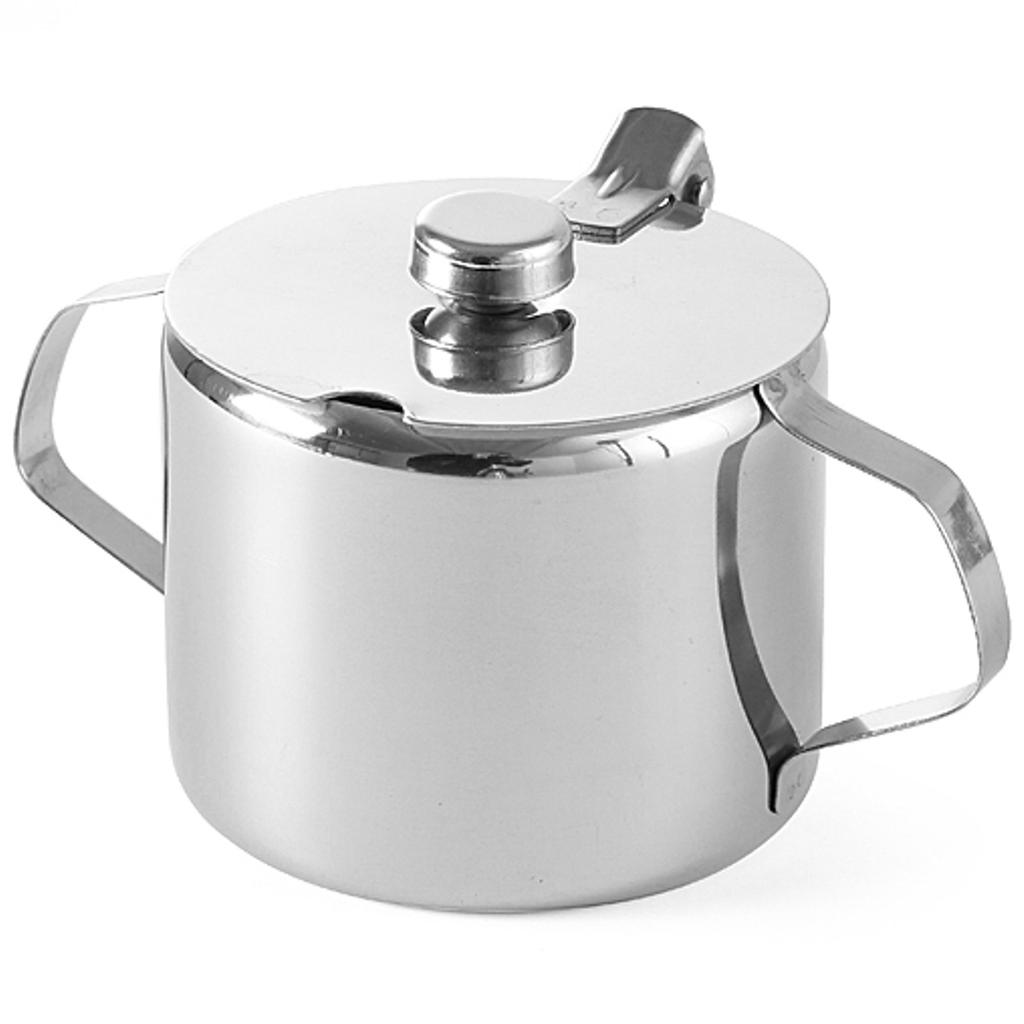 Zuccheriera in acciaio inossidabile con coperchio, diametro 85mm, 300ml, Hendi 452103