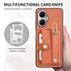 For Xiaomi Redmi Turbo 4 Pro 5G Case Carbon Fiber Texture Leather Phone Back Cover with Card Holder