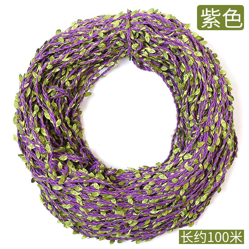 DIY Simuliertes Hanfseil Rattanblätter Kindergarten Handgefertigter Anhänger Mori Umweltdekoration Gewebtes Grünblattseil