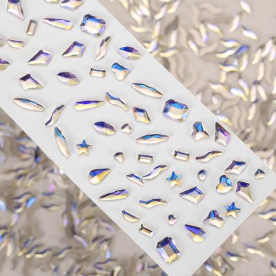 Crystal Moonlight Special-Shaped Diamond Cold Blue Moonlight Flat Bottom Diamond Mixed Horse Eye Water Drop Love Nail Art Diamond Jewelry