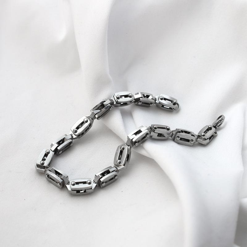 Quadratische Dreidimensionale Clip-Kette, Edelstahl Schmuckkette DIY Kette, Personalisierte Halskette Armband, Modische Handgemachte Ketten-Accessoires