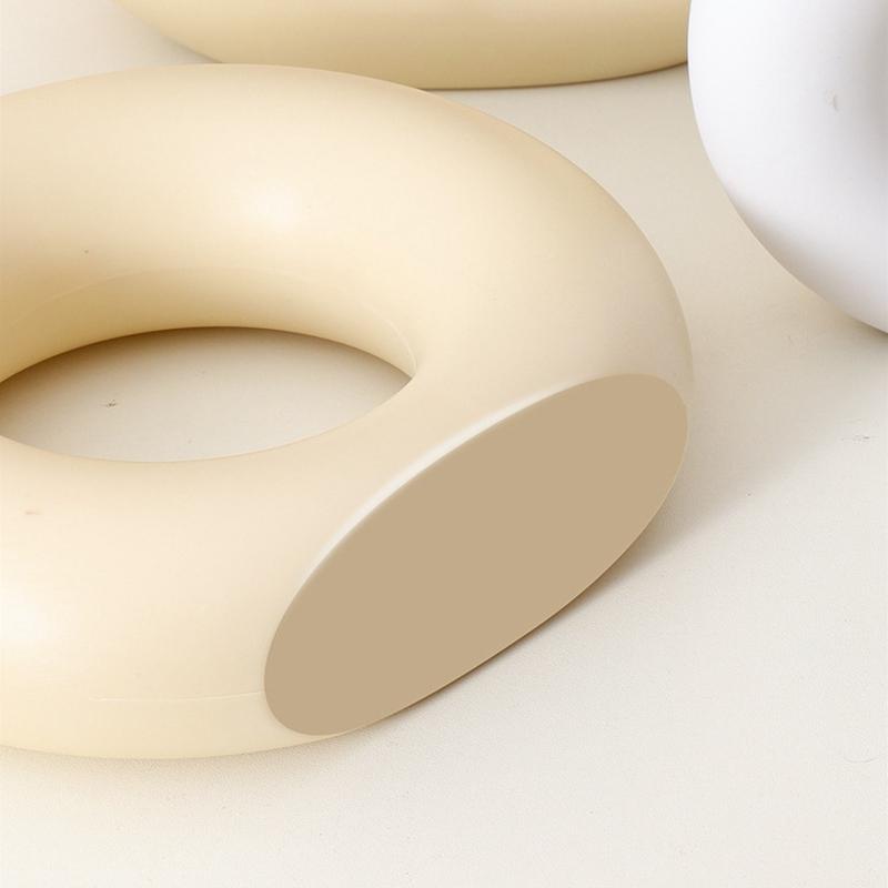 Creative Donut Shaped Plastic Vase New Chinese Style Circular Hollow Vase Flower Arrangment Accessories Living Desktop Decor