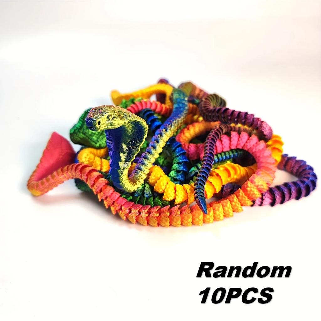 3D Printed King Cobra Statue Car Ornaments, Suitable As Car Dashboard Ornaments, Gifts, Home & Office Desktop Decoration