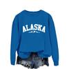 Womens Oversized Crewneck Long Sleeve Sweatshirt Casual Streetwear Printed Cotton Hoodie-Free Size S-XXL