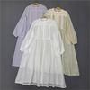 Spring Women Lace Trim Dress Retro Forest Style Loose Thin Women Dresses