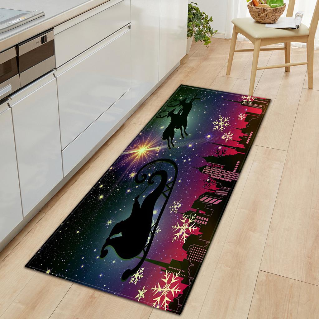 Christmas Kitchen Sand Carpet Doormat Long Floor Mat