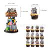 Kit di Articoli per Festa di Compleanno The Nightmare Before Christmas con Topper per Torta, Palloncini e Stendardo - Decorazioni Gotico Halloween Horror