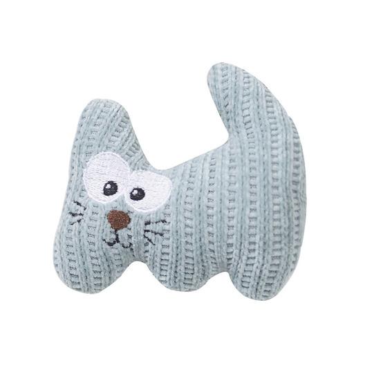 Cartoon Design Cat Toys Corduroy Fabric Tough Catnip Rattle Paper Cat Toy Soft Elastic Filling Interactive Chew Toy for Kittens and Adult Cats Indoor