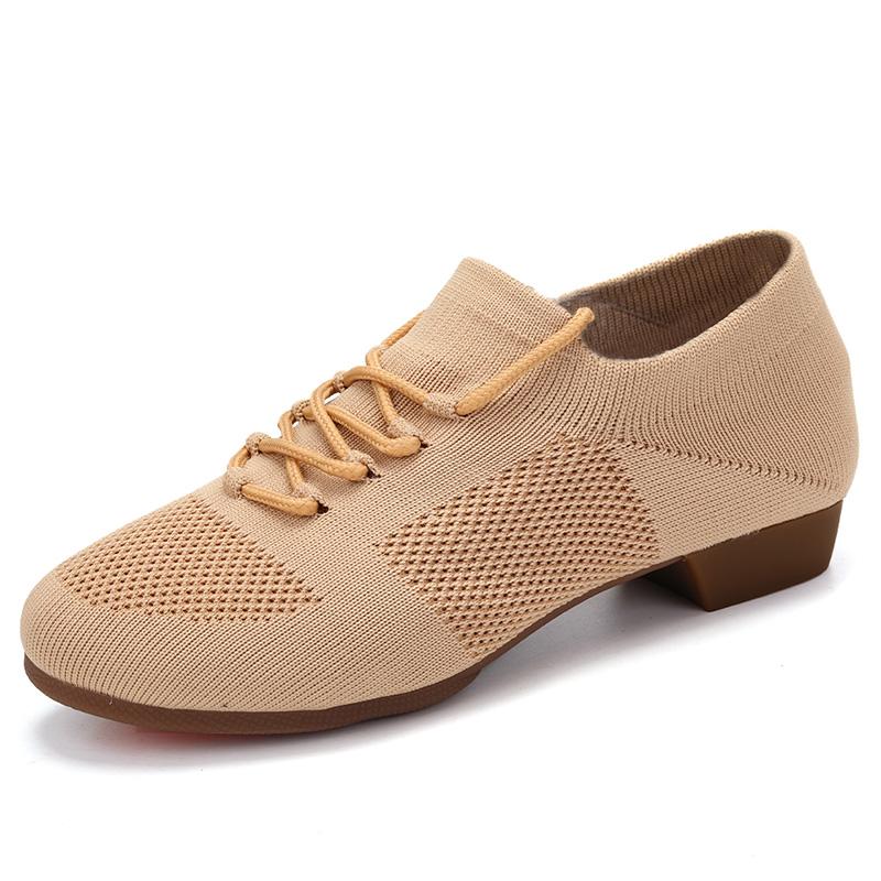 Fly Woven Mesh Dance Shoes for Girls and Women Waltz Tango Yoga Ballet Teacher Practice Dance Shoes