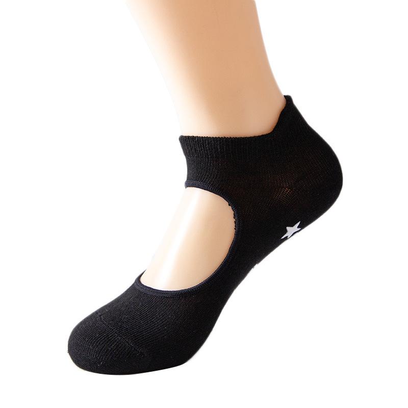 Women's Non-slip Yoga Socks Indoor Sports Fitness Socks Solid Color Dance Training Socks
