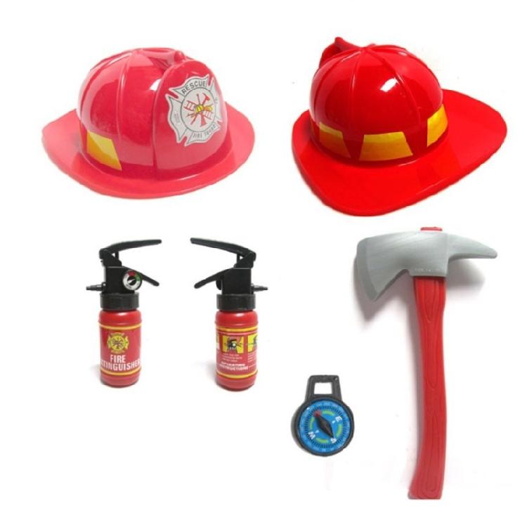 1/2/3/6pcs Firefighter Costume Fire Fighter Costume Halloween Dress Up Costumes