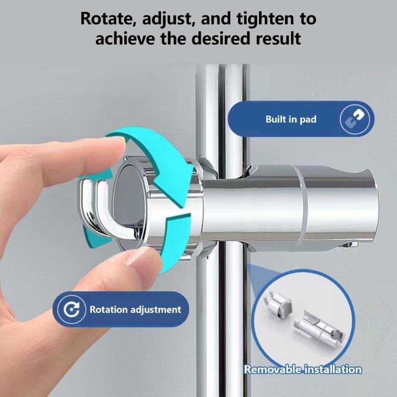 Shower Accessory Handheld Head Grip Universal Handheld Brackets Secure Handheld Shower Mount Tool Frees Installation