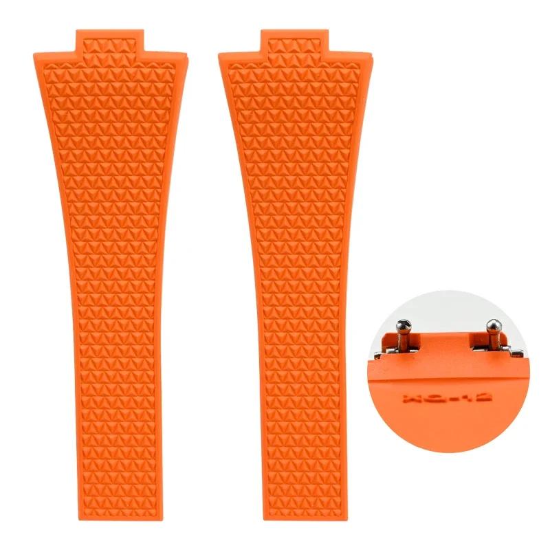 FKM Armband für Tissot PRX Super Player Serie Herren Fluorkautschuk Schnellverschluss Konvex Schmetterlingsschließe Uhrenarmband Zubehör 12mm