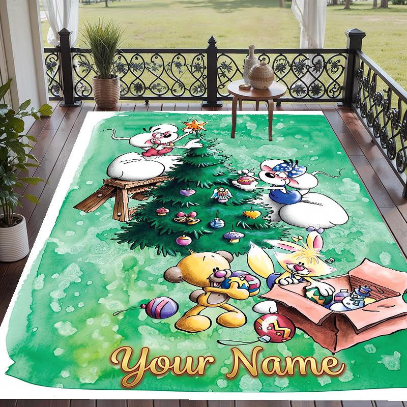 Custom Text Printed Rug Diddl Non Slip Floor Carpet For Home Room Decor