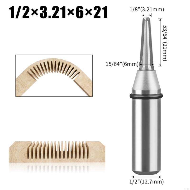 Carbides Tapered Woodworking Bit 1/2Inch Shank Round Bottom Router Bit For Smooth Curved Slots Machine Compatibility