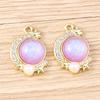 5pcs 14x20mm Elegant Colorful Crystal Moon Charms Pendants for Jewelry Making Drop Earrings Necklaces Bracelets DIY Crafts Gifts