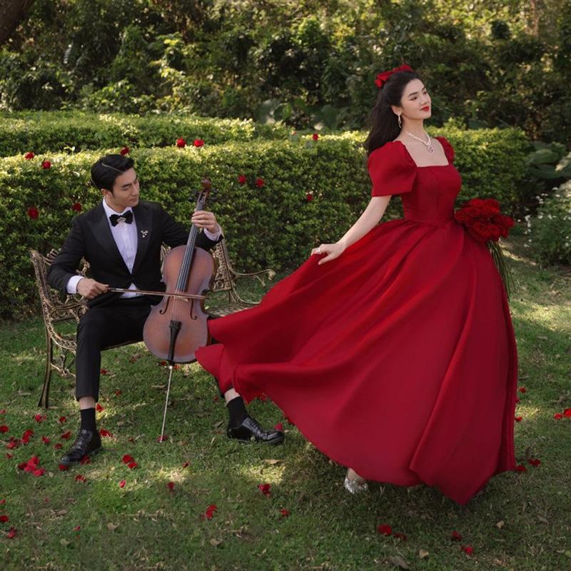 Happy Marriage Light Wedding Dress Wedding Photo Dress Movie Costume Couple Dress