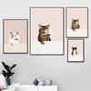 Funny Cat Poster White Cats Taste Red Wine Canvas Painting Cat Lover Gifts Kitchen Wall Art Pictures for Living Room Home Decor