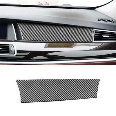 Fibra de Carbono Para BMW GT F07 Serie 5 2010-2017 Panel de Acabado Adhesivo para Portavasos Central del Conductor y Copiloto Accesorios para Coche