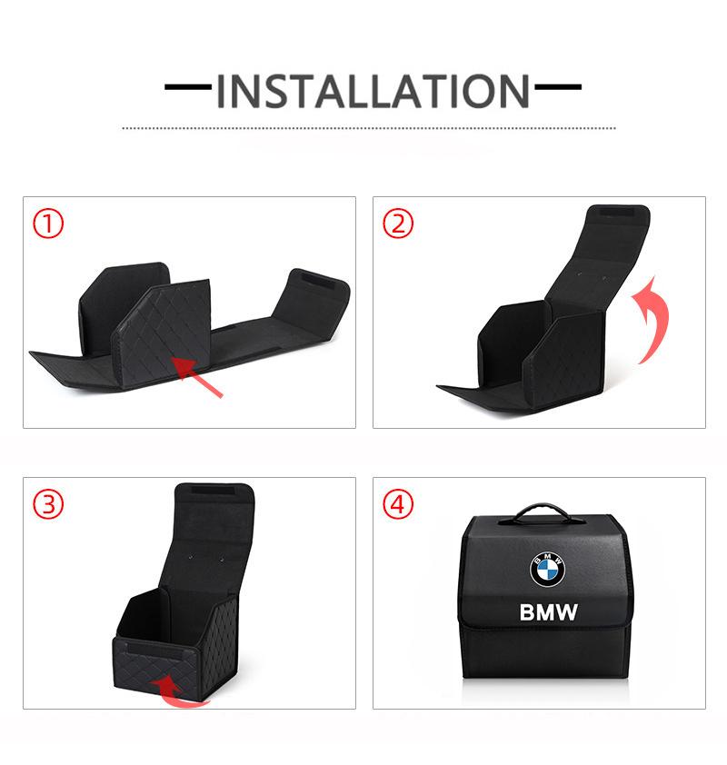 Velkokapacitní skládací úložný box do kufru auta pro BMW řady 1 2 3 4 5 7 F12 F13 G30 G32 F34 F40 F45 F46 X1 X2 X3 X5 X4 X6 X7 F25