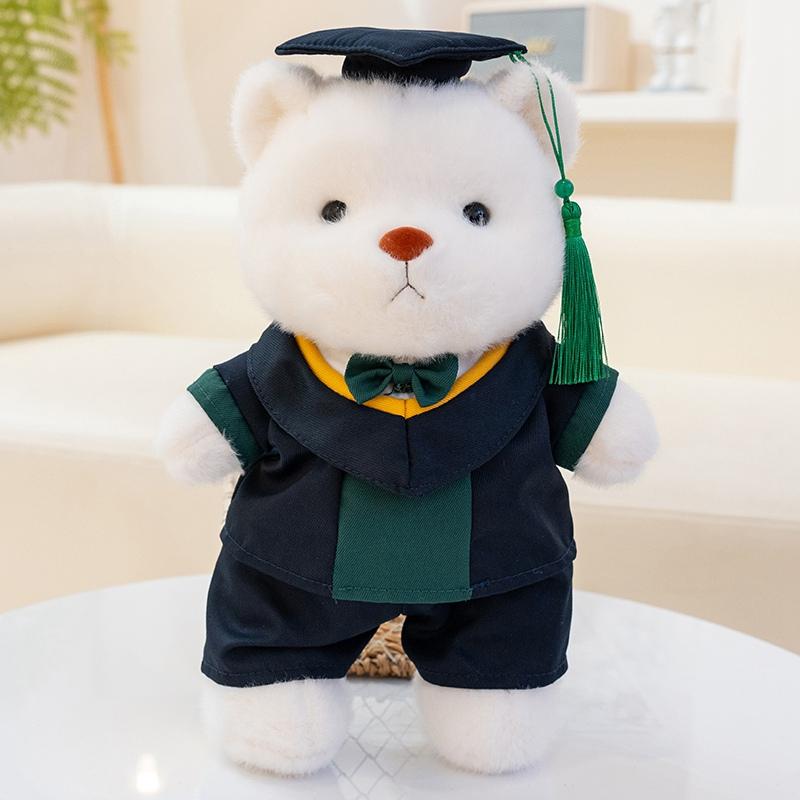 30cm High Quality Graduation Dr.Bear Plush Toy Cute Teddy Bear Soft Doll Boys Girls Students Graduation Gift Can Change Posture