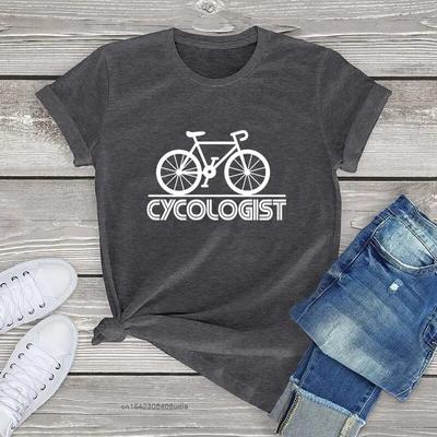 Grafik Frauen T Shirts Cycologist Mit Fahrrad Lustige Fahrrad Fanatiker Radfahrer Bike Fahrer Weiß T-shirts Unisex Frauen Lustige T T-shirt
