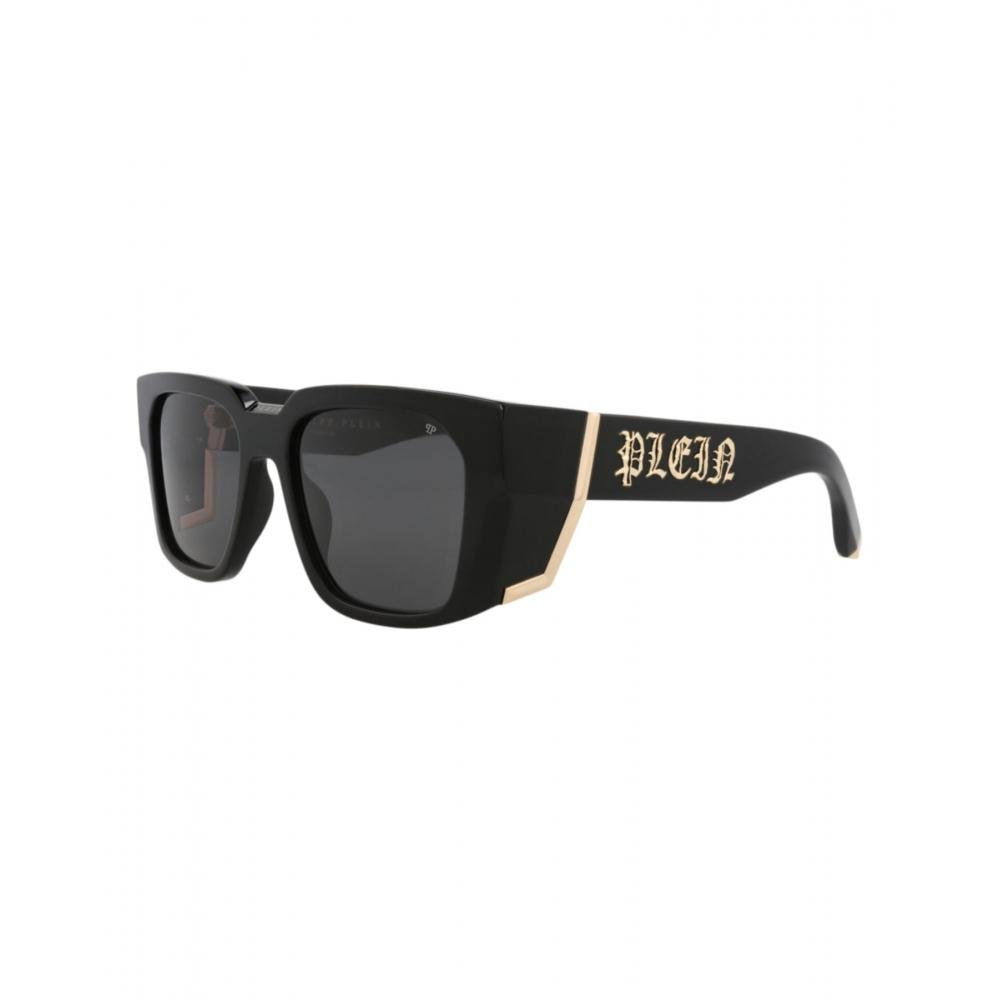 Philipp Plein Acetate Sunglasses Square Frame Black Black Smoke