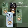 Naiya Cartoon Silikon iPhone Hülle mit Panzerglas-Linsenschutz