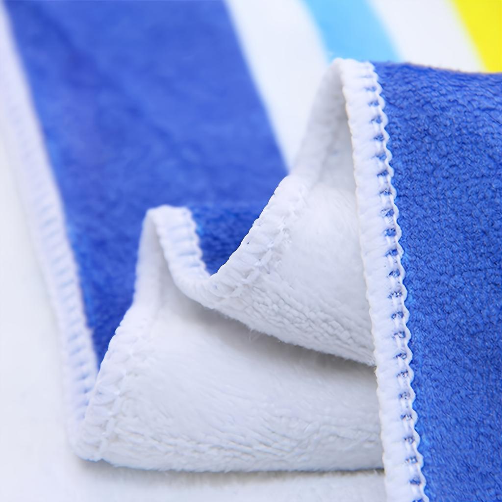 4pcs Striped Bath Towel Set, Polyester Towels For Bathroom, Quick Dry, Lightweight, Highly Absorbent, Soft Feel For Shower, Pool
