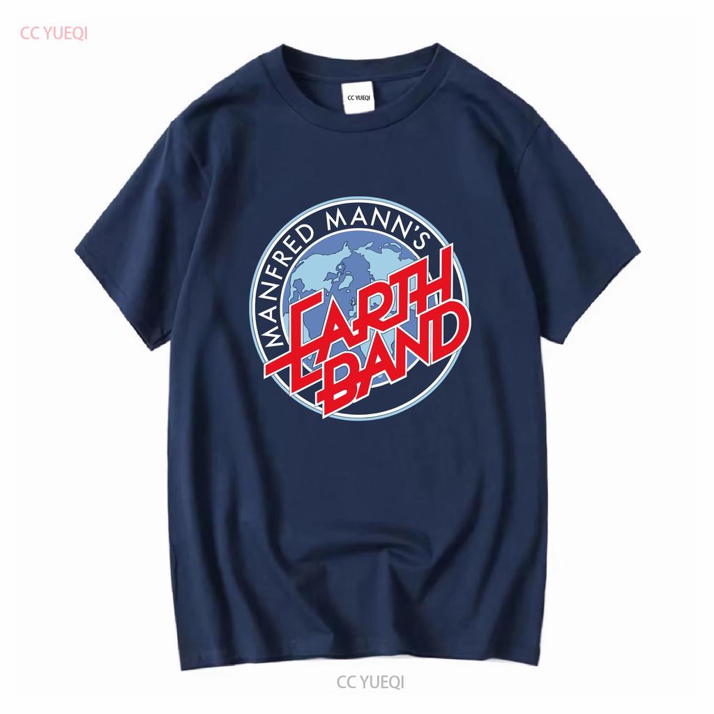 Manfred Manns Earth Band For Classic T Shirt Vintage Washed Unisex Breathable Comfortable Designer Clothes Slightly Fashion