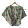 Indian Mint Green Bagheera Tiger Print Cotton Maxi Women Nightwear Caftan Dress CKFTN-SCRN-FULL-BUYIT-013