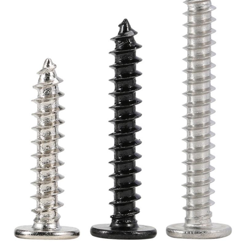 CA Black Nickel Plated Carbon Steel Super Ultra Thin Flat Wafer Cross Phillips Head Screw M1.2~M4 Self-Tapping Wood Screws