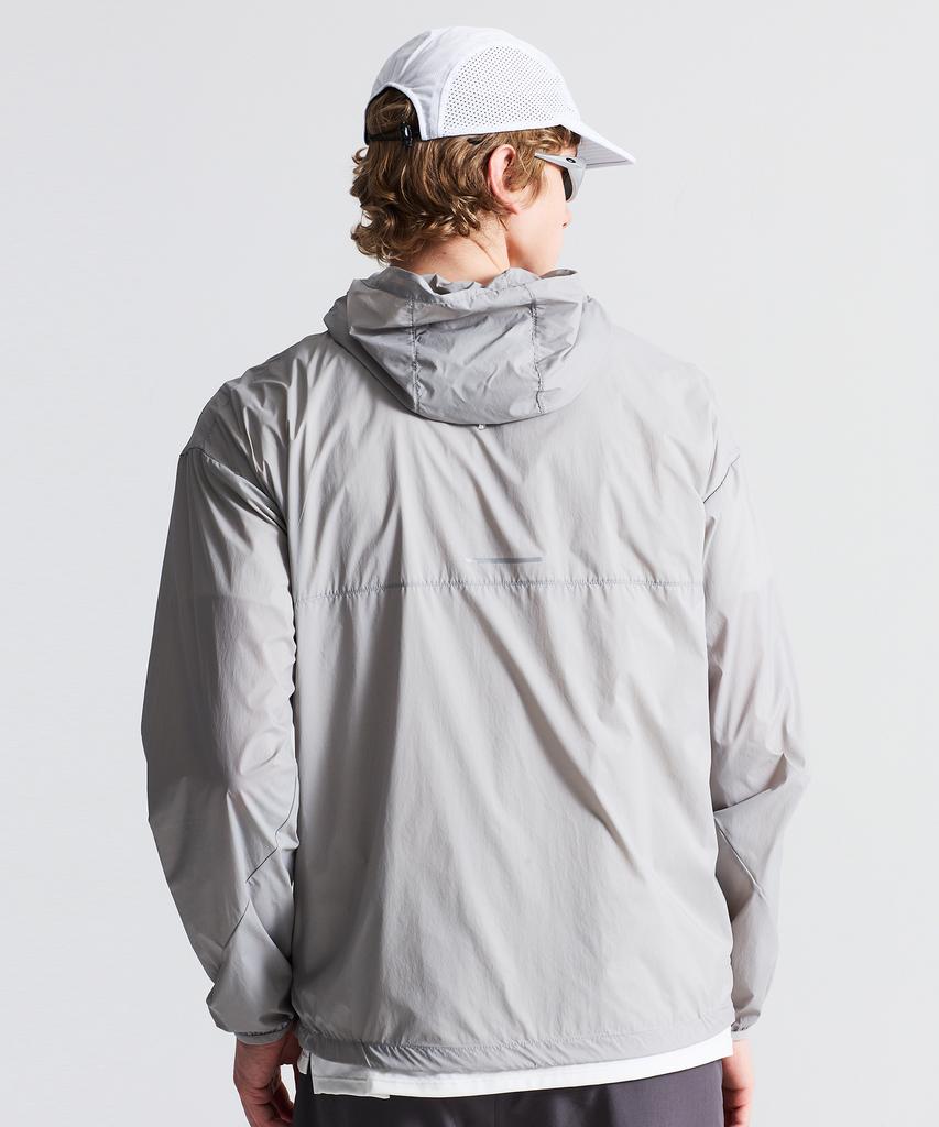Lazybee [Summer Set] Airglide Packable Running Windbreaker + 5-Inch 2-In-1 Shorts Set M Grey