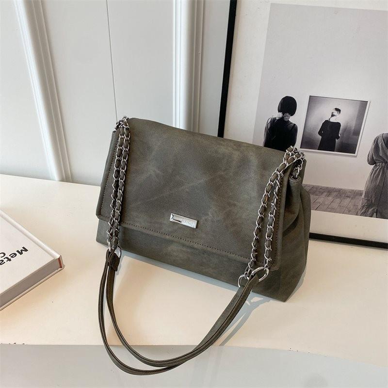 Stylish Vintage Fashionable Large Capacity Shoulder Tote Bag For Women In Blue And Black Tea Color