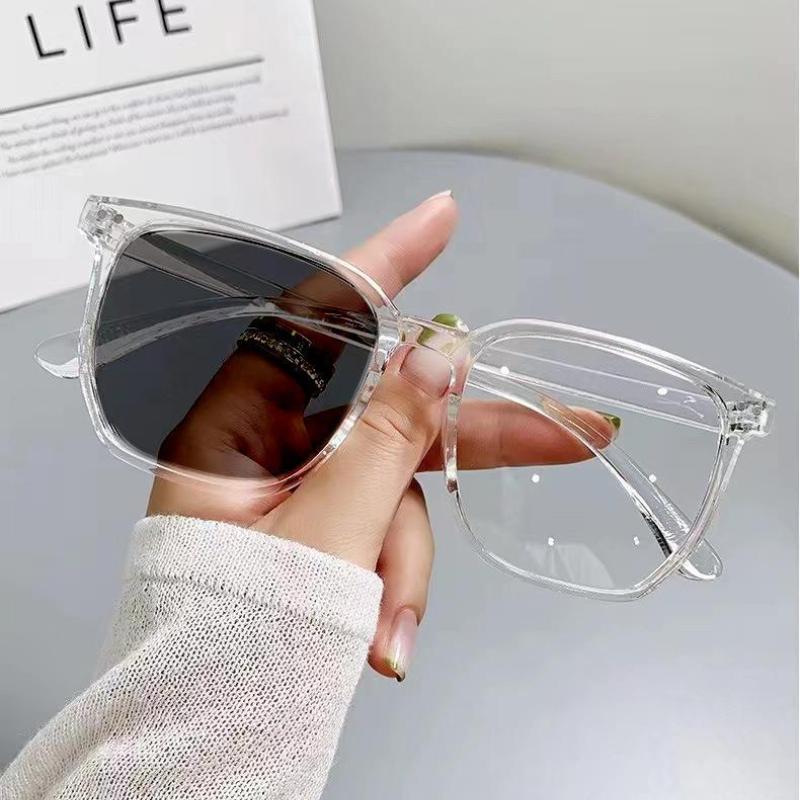 

Светочувствительные очки, меняющие цвет Очки в большой оправе Очки становятся серыми Модные декоративные очки 0 change grey прозрачный