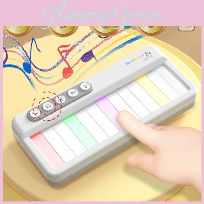 Multifunctional Children's Electronic Piano With Rainbow Lights Colorful Music Box For Babies