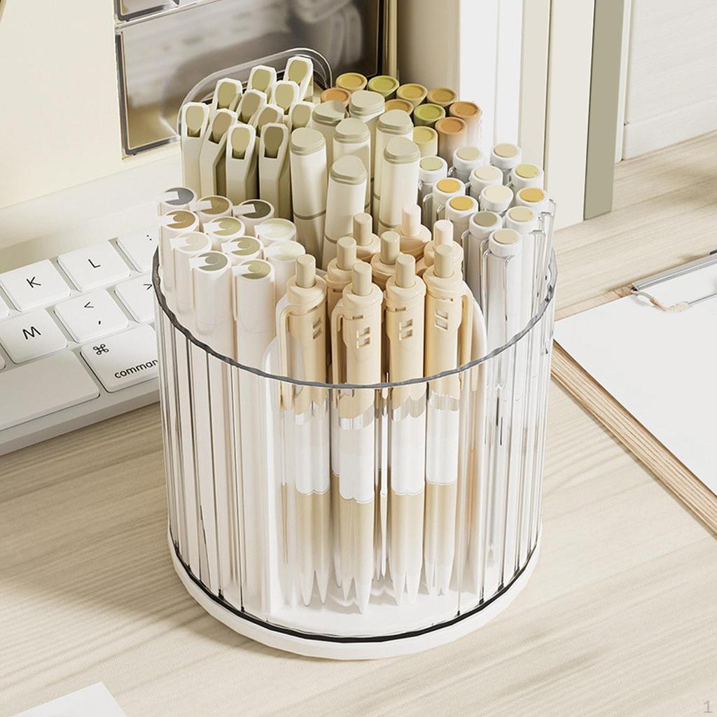 Desktop Stationery Organizer Rotating Desk Tidy Degree Rotation Pen Holder for Colored