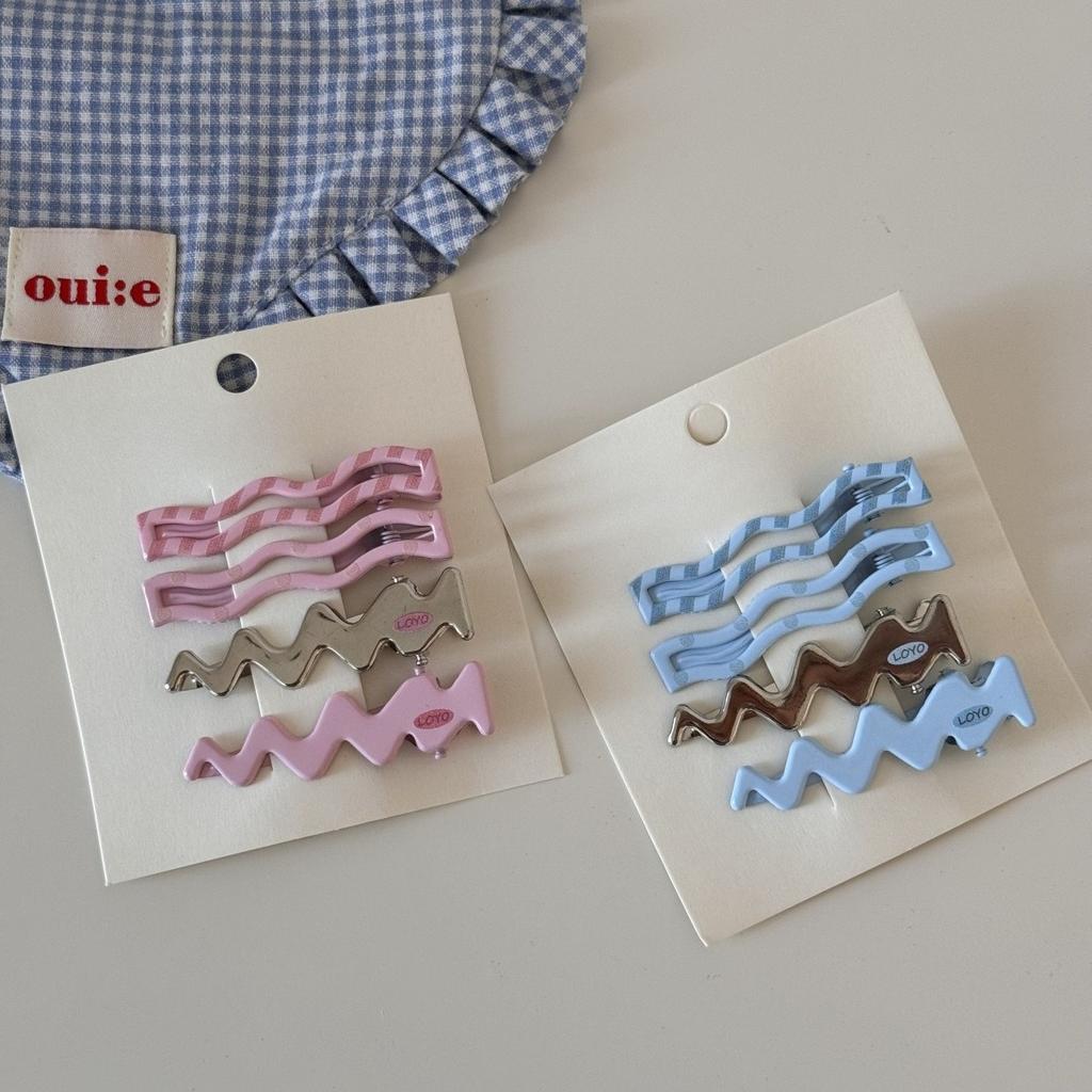4Pcs/set Candy Color Metal Hair Clips Wavy Hair Edge Clips Beauty Makeup Hair Side Clips Bangs Duckbill Hairpins Accessories New