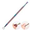 Double Ended Cuticle Pusher Cuticle Trimmer with Fork Nails Polish Remover Cuticle Remover Tool