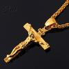 Women Necklace Jesus Pendant Men Cuban Chain Retro Stylish Religious