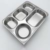 304 Stainless Steel Sectioned Lunch Tray with Lid