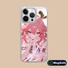 Game GI Miko Silver Plating Magsafe Mobile Phone Case for iPhone 17 16 15 14 13 12 11 Air Pro Max Plus Colorful Cover