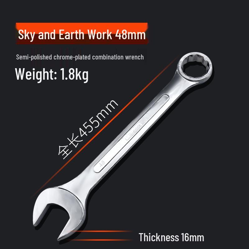 Double-End Wrench Set: Extra Large 6-32mm Open/Box End for Auto Repair