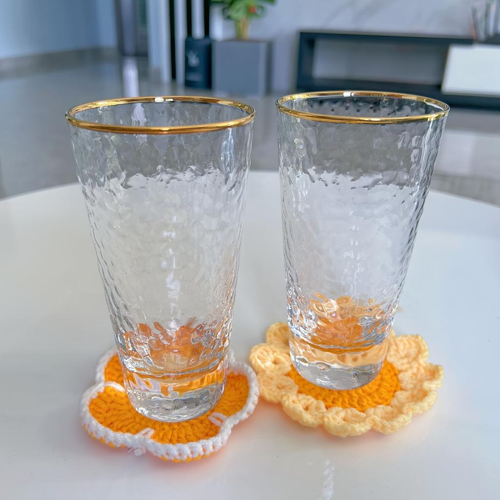 Handmade Sunflower Coasters, Crochet Exquisite Heat Insulation Mats with Meal Mats, For Cups of Different Sizes, Home Decor