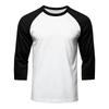 Camisa de Béisbol Raglán para Hombre Manga Tres Cuartos Casual Ligera Tela Suave Corte Atlético Top