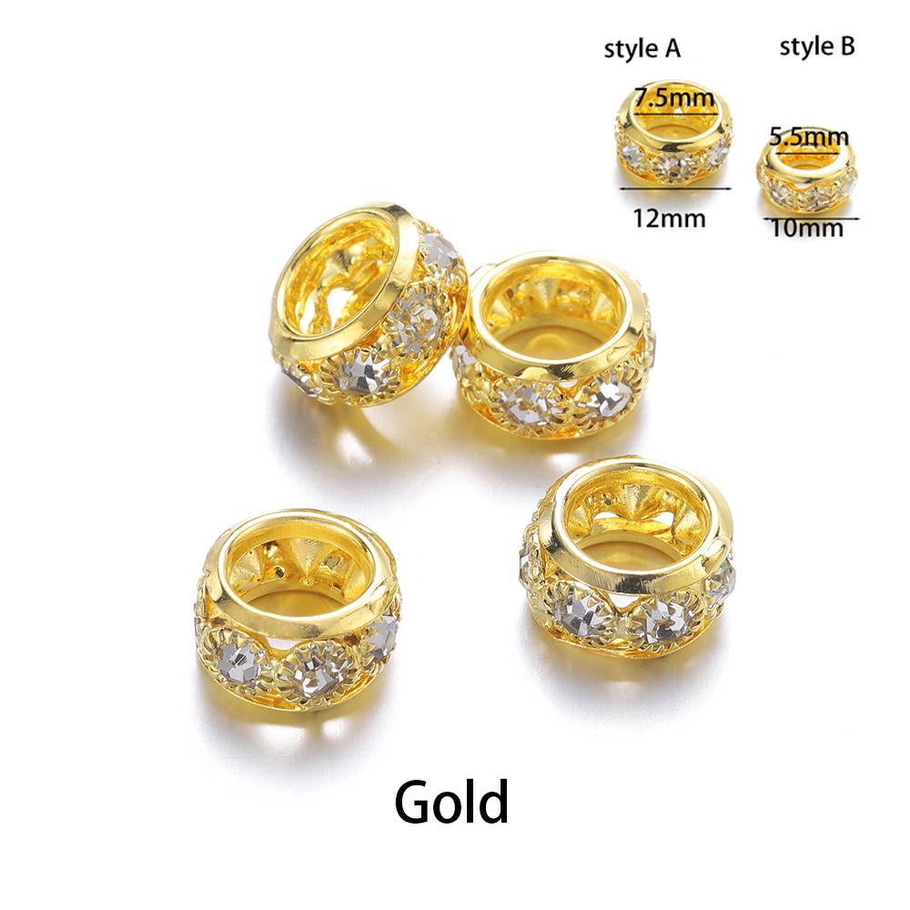 

20 шт./лот, медные бусины-разделители со стразами, хрустальные рондели, металлические бусины для самостоятельного изготовления ювелирных изделий, аксессуары 12mm x 20Pcs