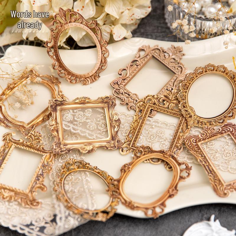 Retro Embossed Collage Card: Re-forged Love Series - Romantic Floral Frame Background, 8 Styles