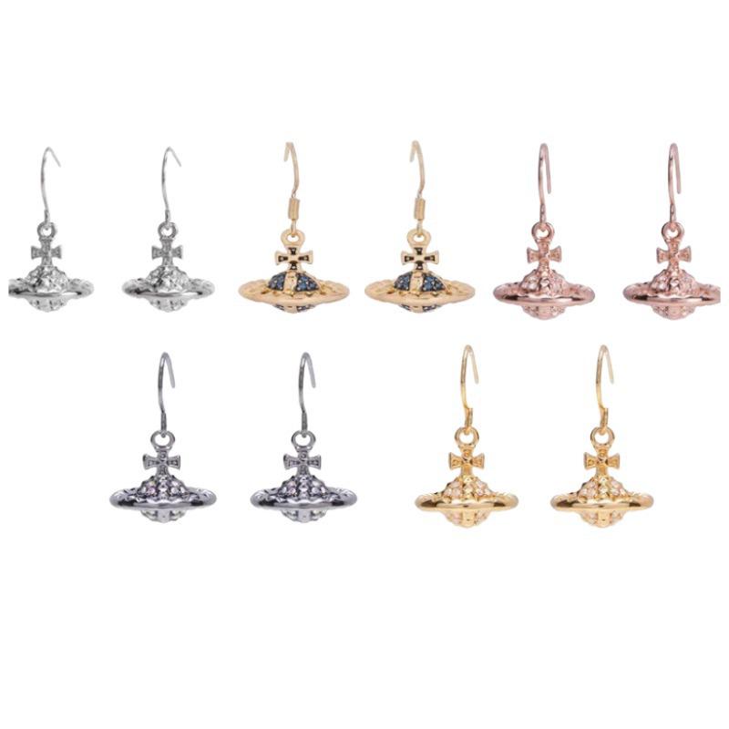 High-Fashion 3D Laser Color Saturn Rivet Earrings