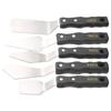 5pc Palette Knives Spatula Black Wood Handle Stainless Steel Oil Acrylic Paint Artist Knife