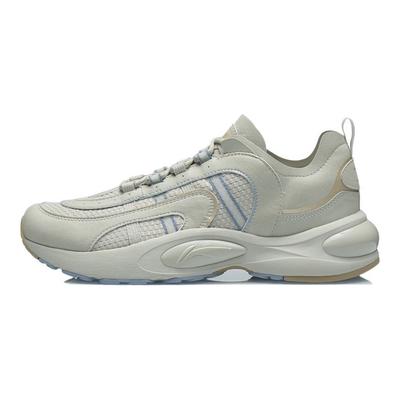 Li Ning V8 Shock Absorption Non-Slip Low-Top Running Shoes Men Sneakers Gray Blue ARHQ145-6
